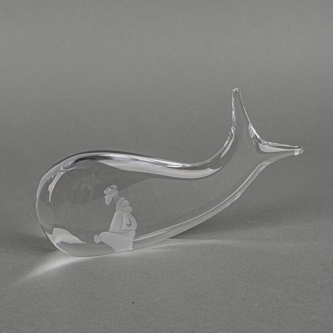 KOSTA BODA Vicke Lindstrand JONAH And THE WHALE Paperweight