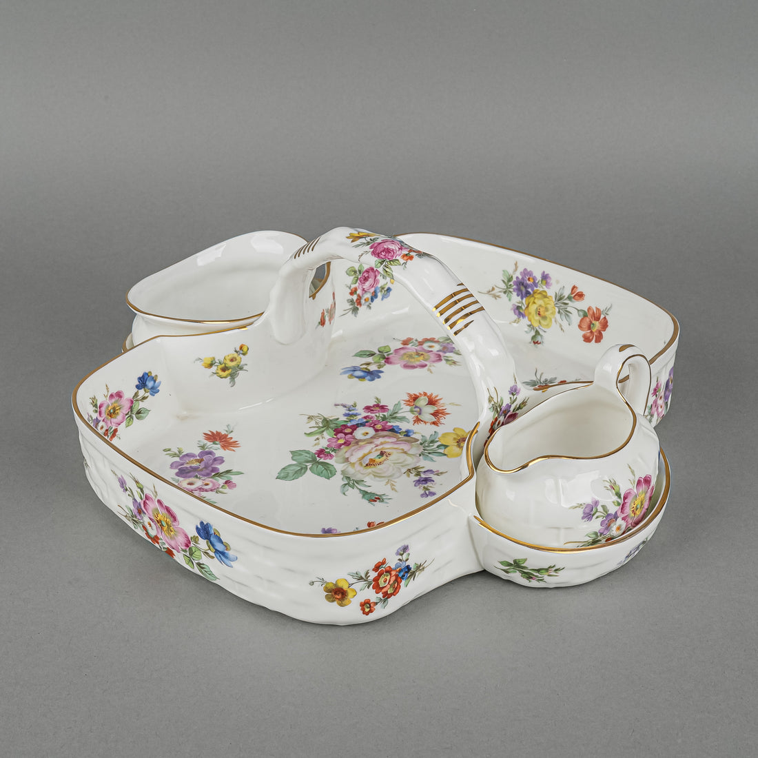 HAMMERSLEY Floral Berry Server 3 Pieces W10"xD12"