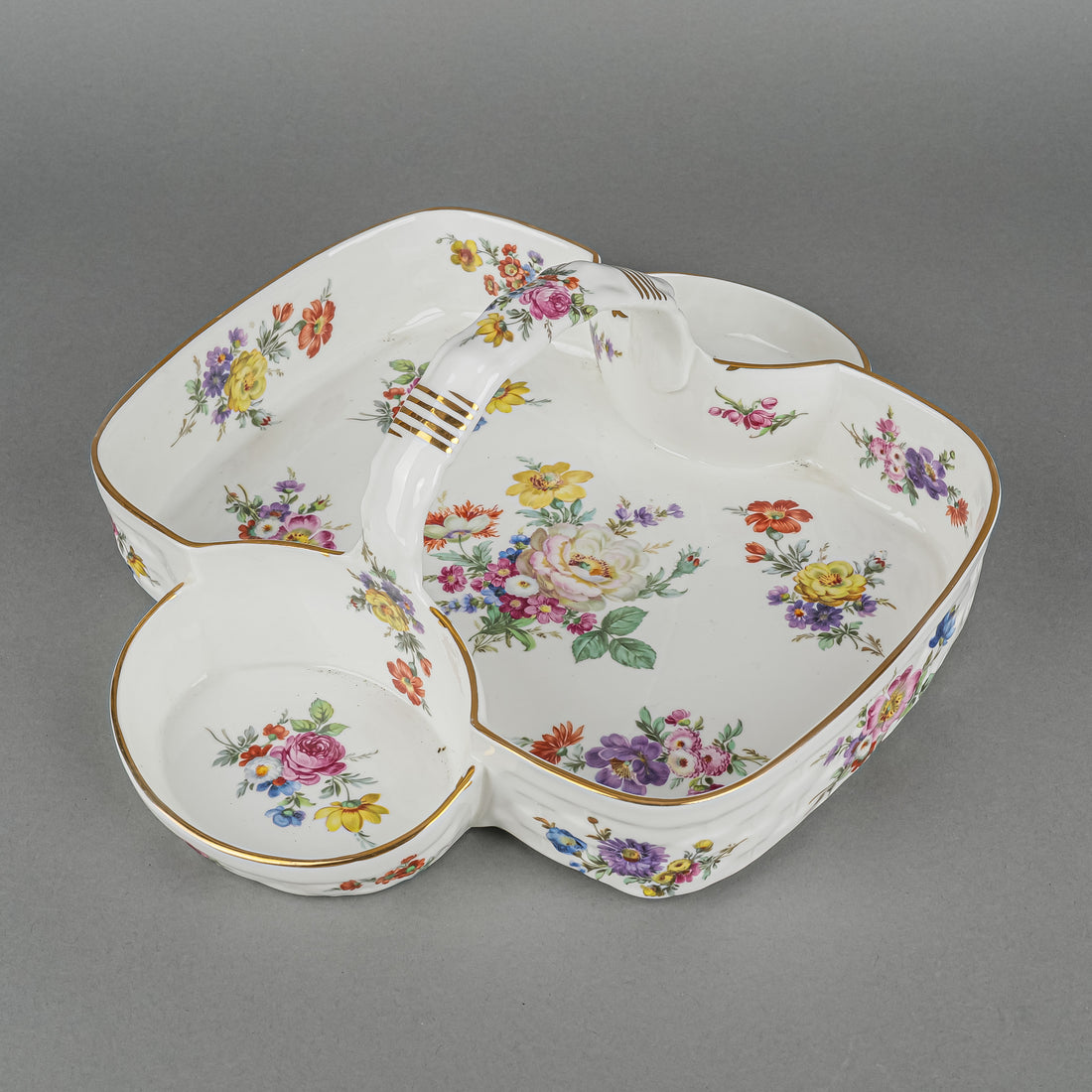 HAMMERSLEY Floral Berry Server 3 Pieces W10"xD12"
