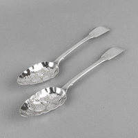 WM CHAWNER II Sterling Jelly/Fruit Serving Spoons Set/2