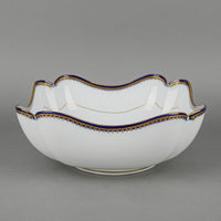 MEISSEN Cobalt & Gold Edge Square Footed Serving Bowl