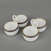 MEISSEN Cobalt & Gold Edge Salt Cellars Set Of 2