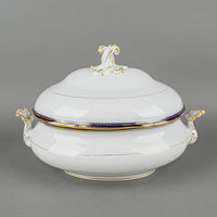 MEISSEN Cobalt & Gold Edge Oval Covered Soup Tureen
