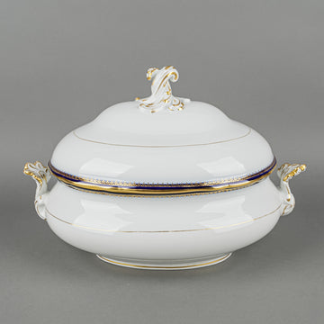 MEISSEN Cobalt & Gold Edge Oval Covered Soup Tureen