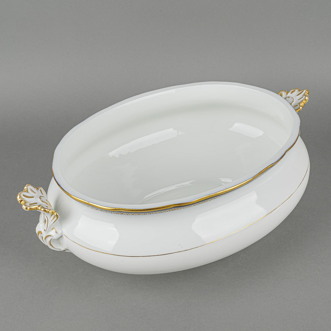 MEISSEN Cobalt & Gold Edge Oval Covered Soup Tureen