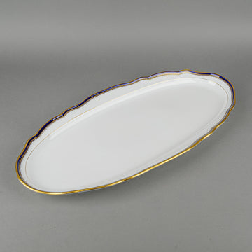 MEISSEN Cobalt & Gold Edge Oval Fish Platter