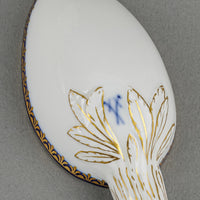 MEISSEN Cobalt & Gold Edge Covered Sauce Boat WithFixed Saucer & Ladle