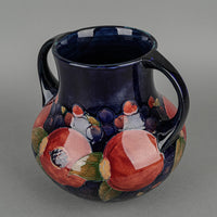 William MOORCROFT Pomegranate Blue Ground Vase With Handles