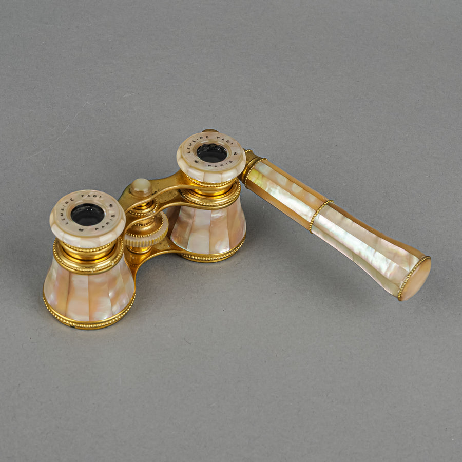 LEMAIRE PARIS Mother Of Pearl And Brass Opera Glass with Handle