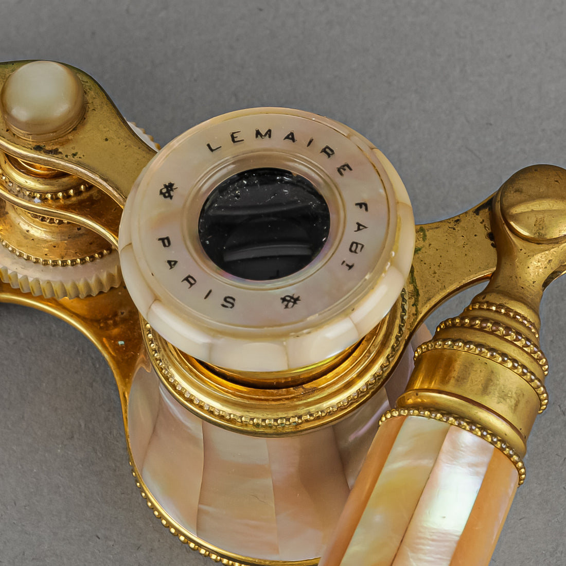 LEMAIRE PARIS Mother Of Pearl And Brass Opera Glass with Handle