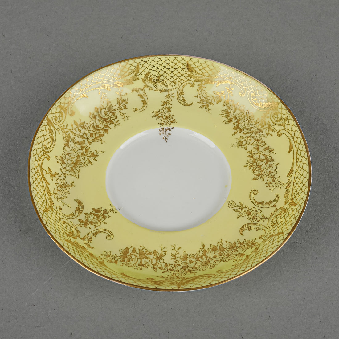 CROWN STAFFORDSHIRE & WM COMMYNS & SONS Egg Shell Cup & Saucer With Sterling Cup Holder