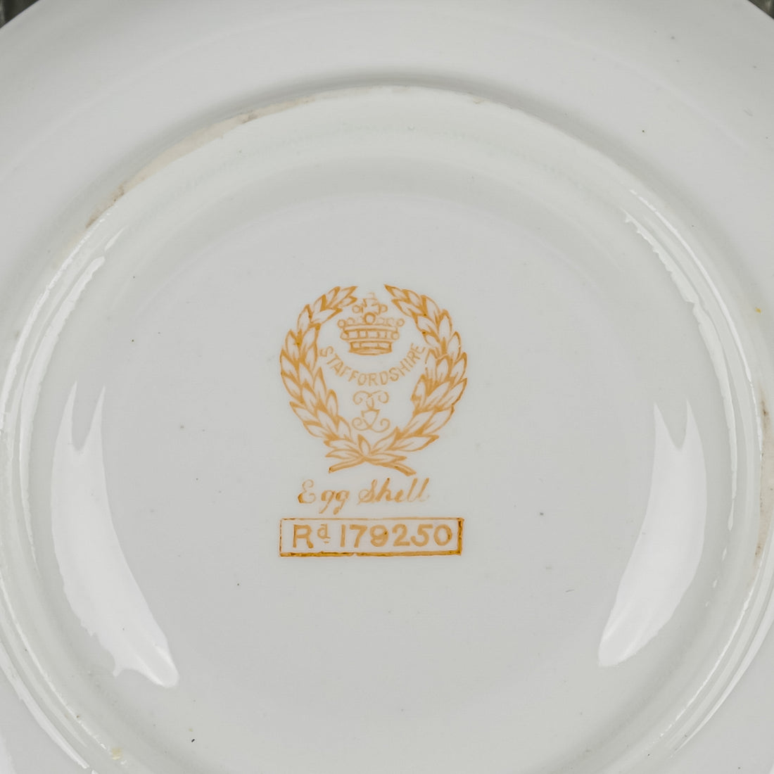 CROWN STAFFORDSHIRE & WM COMMYNS & SONS Egg Shell Cup & Saucer With Sterling Cup Holder