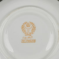 CROWN STAFFORDSHIRE & WM COMMYNS & SONS Egg Shell Cup & Saucer With Sterling Cup Holder