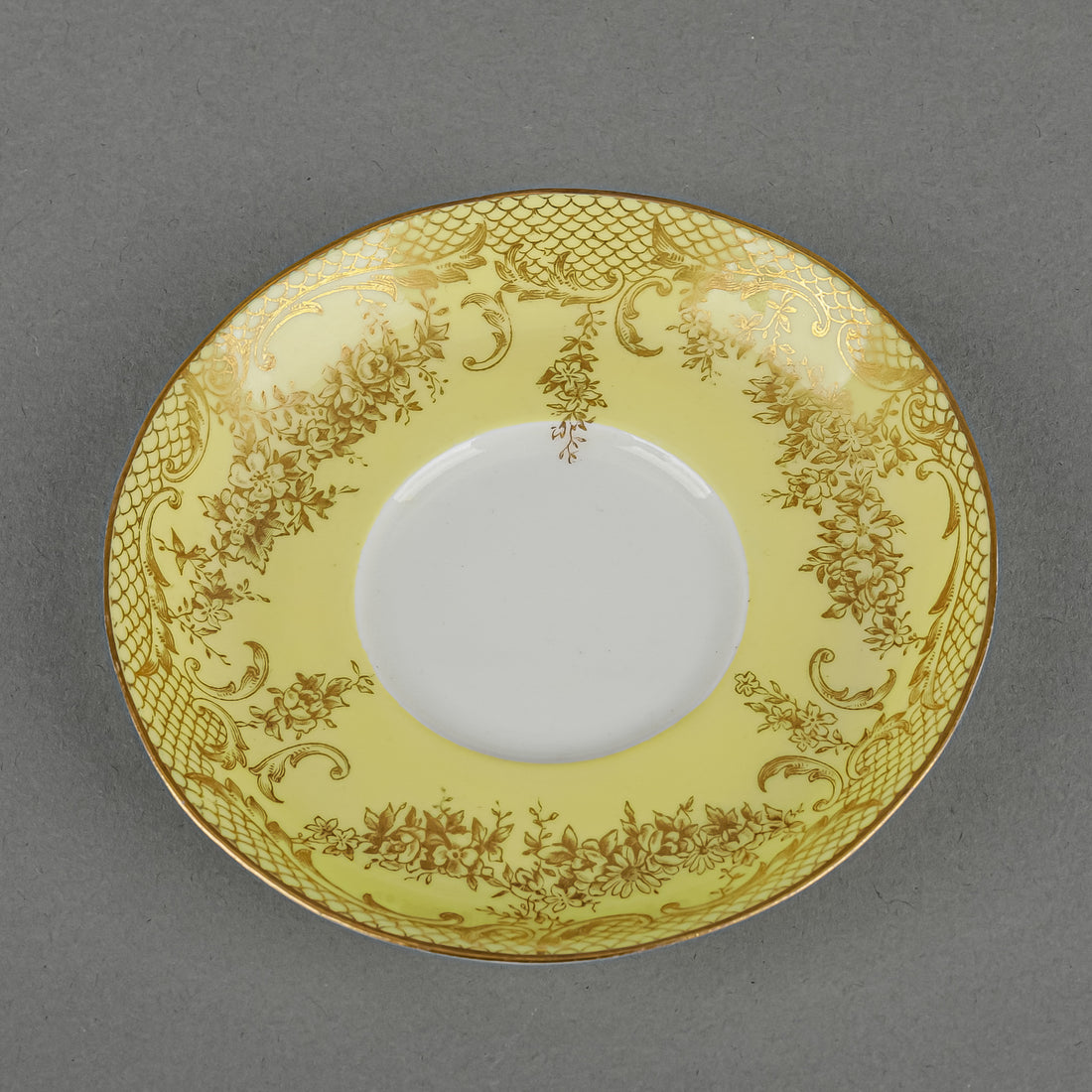 CROWN STAFFORDSHIRE & WM COMMYNS & SONS Egg Shell Cup & Saucer With Sterling Cup Holder