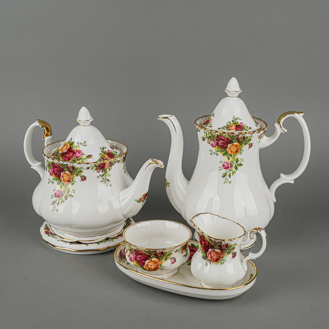 ROYAL ALBERT Old Country Roses Tea & Coffee Service 8 Pieces