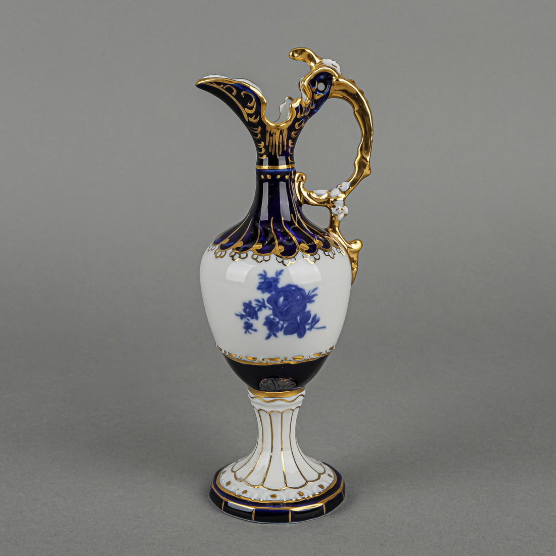 ROYAL DUX Blue Flower Cobalt Ground Mini Ewer 5015/0
