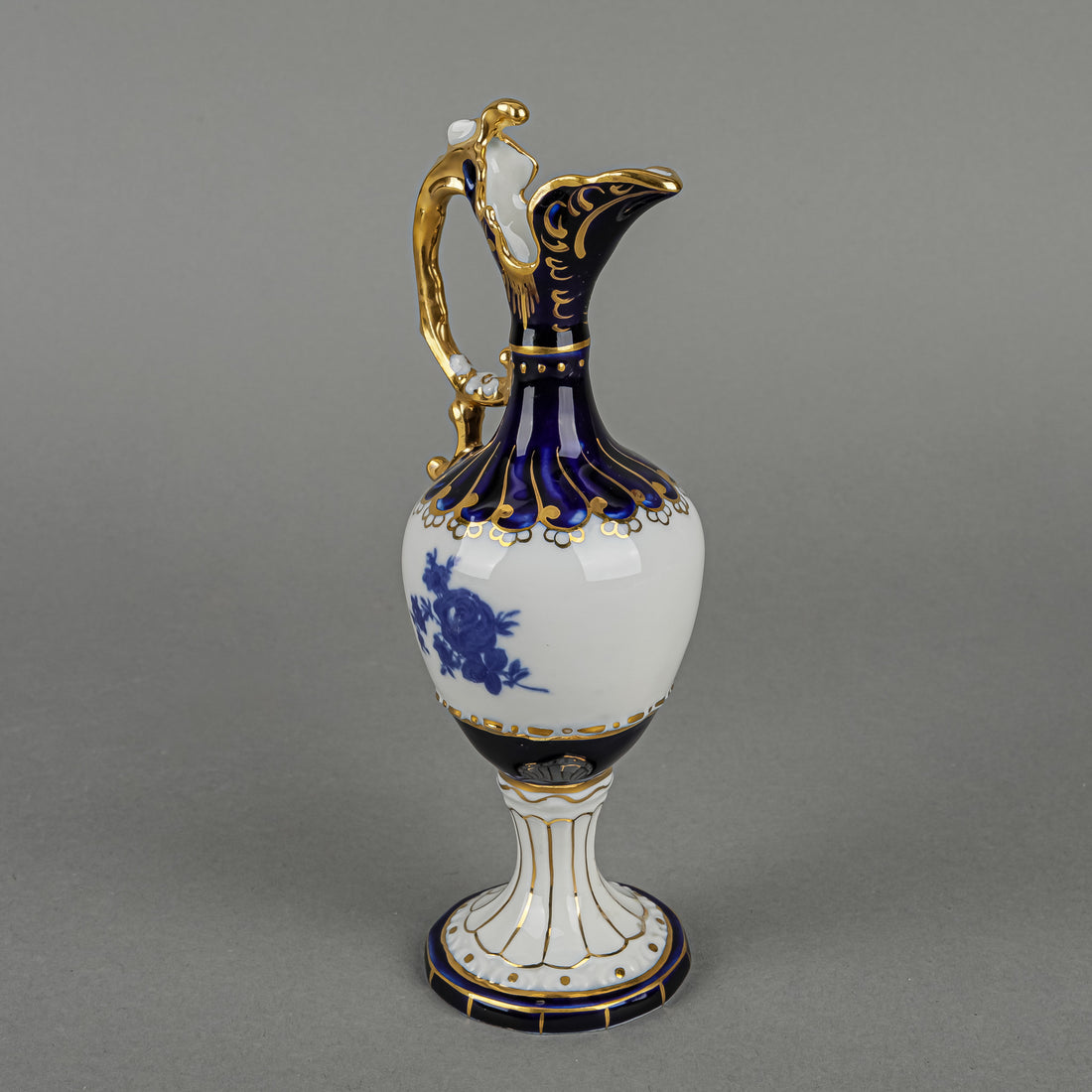 ROYAL DUX Blue Flower Cobalt Ground Mini Ewer 5015/0