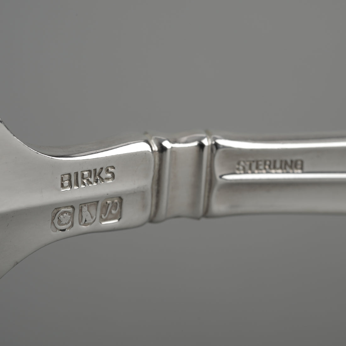 BIRKS George II Engraved Sterling Silver Serving Spoons - Set of 3