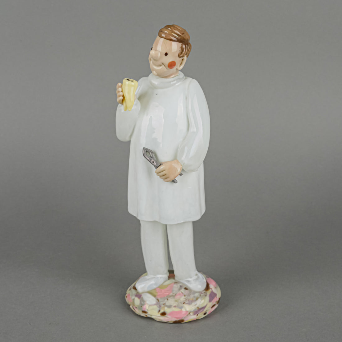 BOHEMIA Art Glass Dentist Figurine