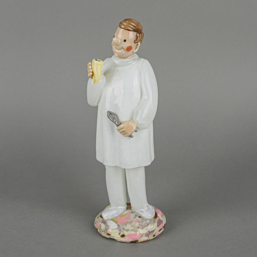 BOHEMIA Art Glass Dentist Figurine