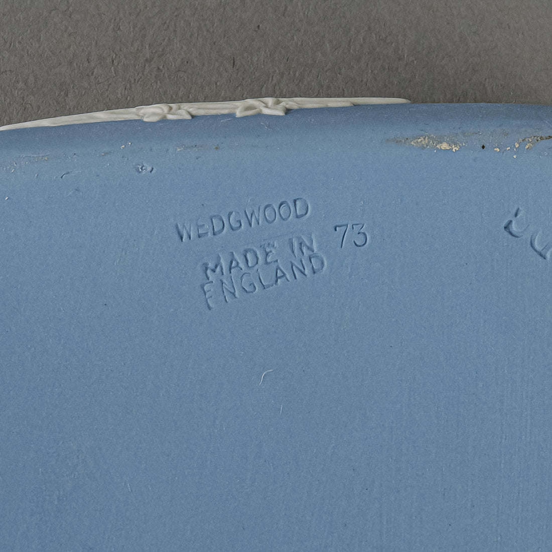 WEDGWOOD White On Blue Jasperware Square Covered Box