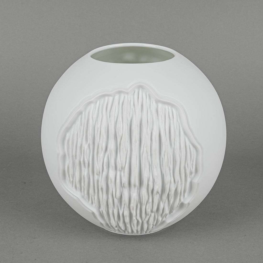 KAISER M.Frey White Bisque Optical Art Ball Vase 0645