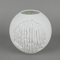 KAISER M.Frey White Bisque Optical Art Ball Vase 0645