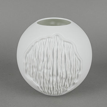 KAISER M.Frey White Bisque Optical Art Ball Vase 0645
