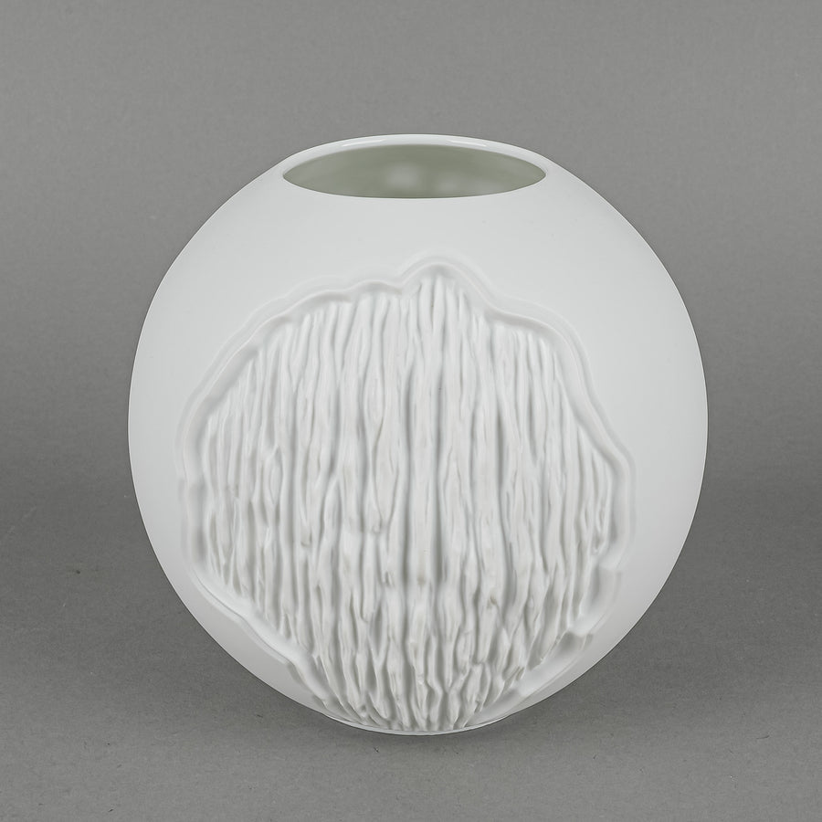 KAISER M.Frey White Bisque Optical Art Ball Vase 0645