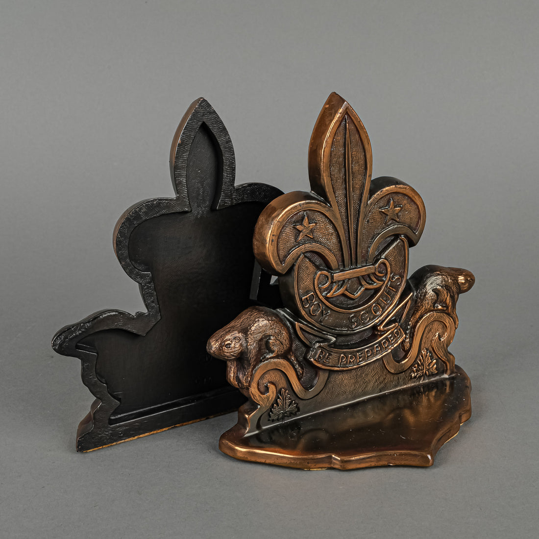 DODGE INC Boy Scouts Of Canada Cast Brass/Bronze Bookends Set Of 2