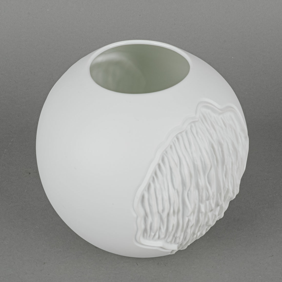 KAISER M.Frey White Bisque Optical Art Ball Vase 0645