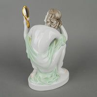HEREND Figurine Nude Female With Mirror 5724