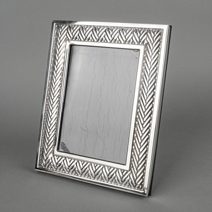 RALPH LAUREN Equestrian Braid Silverplate 5x7 Picture Frame