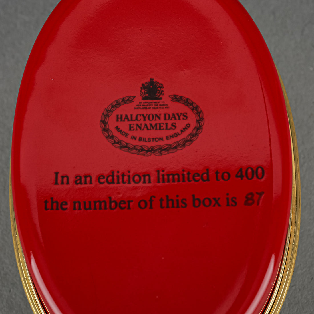 HALCYON DAYS Enamel Box - 1987 40th Anniversary