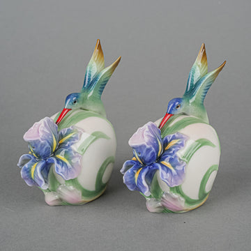FRANZ Long Tail Hummingbird Salt & Pepper Shaker Set 2 pieces