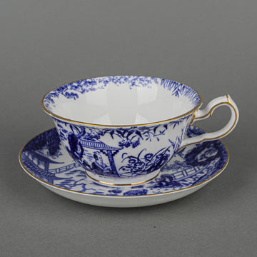 ROYAL CROWN DERBY Mikado Cup & Saucer - Low Wide Cup