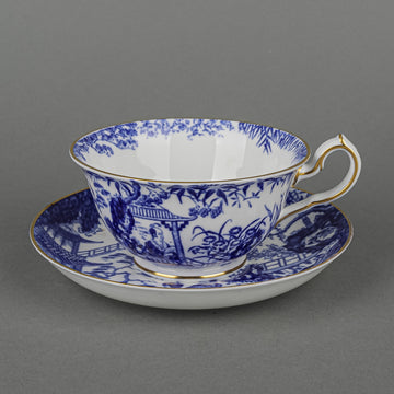 ROYAL CROWN DERBY Mikado Cup & Saucer - Low Wide Cup