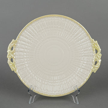 BELLEEK Limpet Yellow Cake Plate