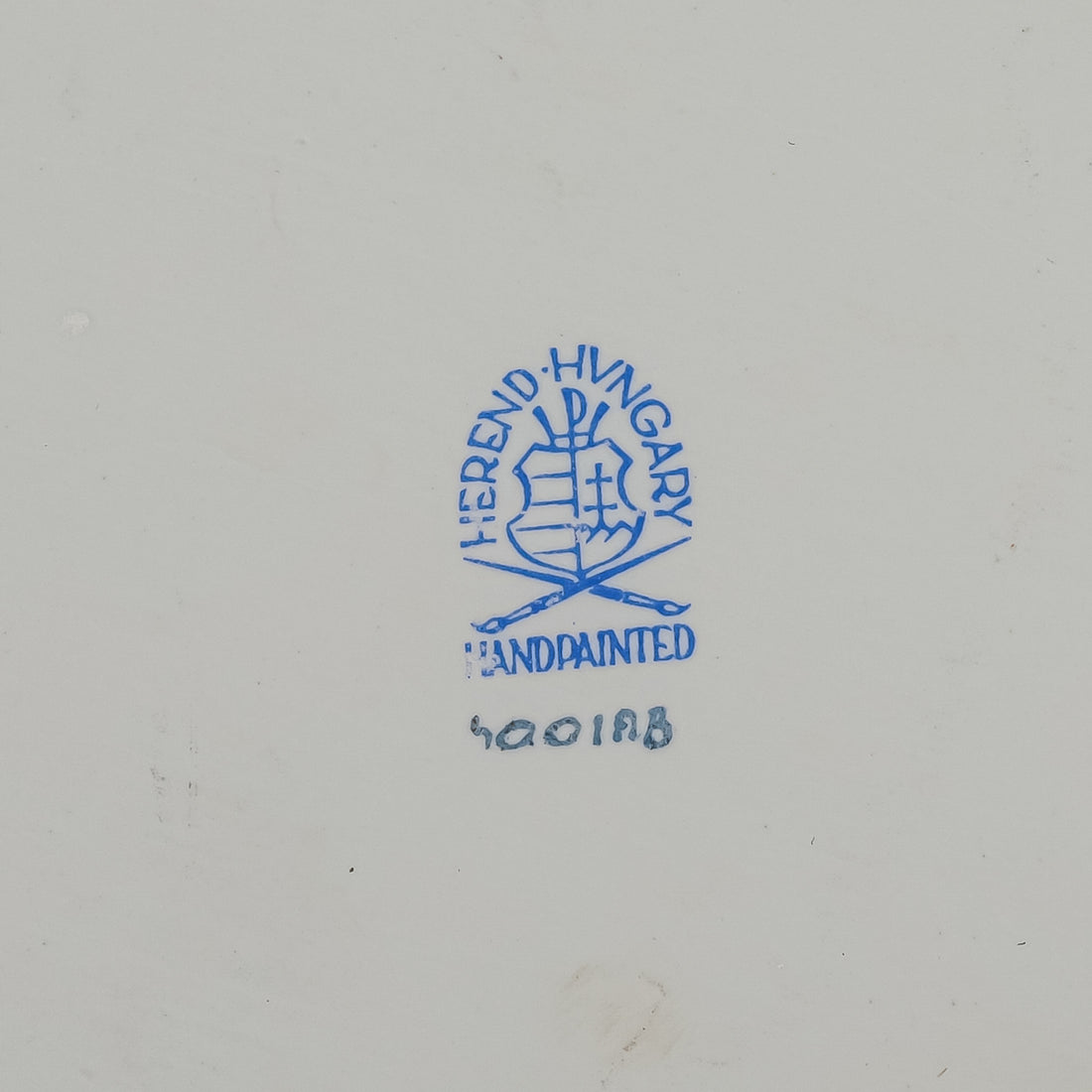 HEREND Chinese Bouquet Blue Ribbon Tray 400