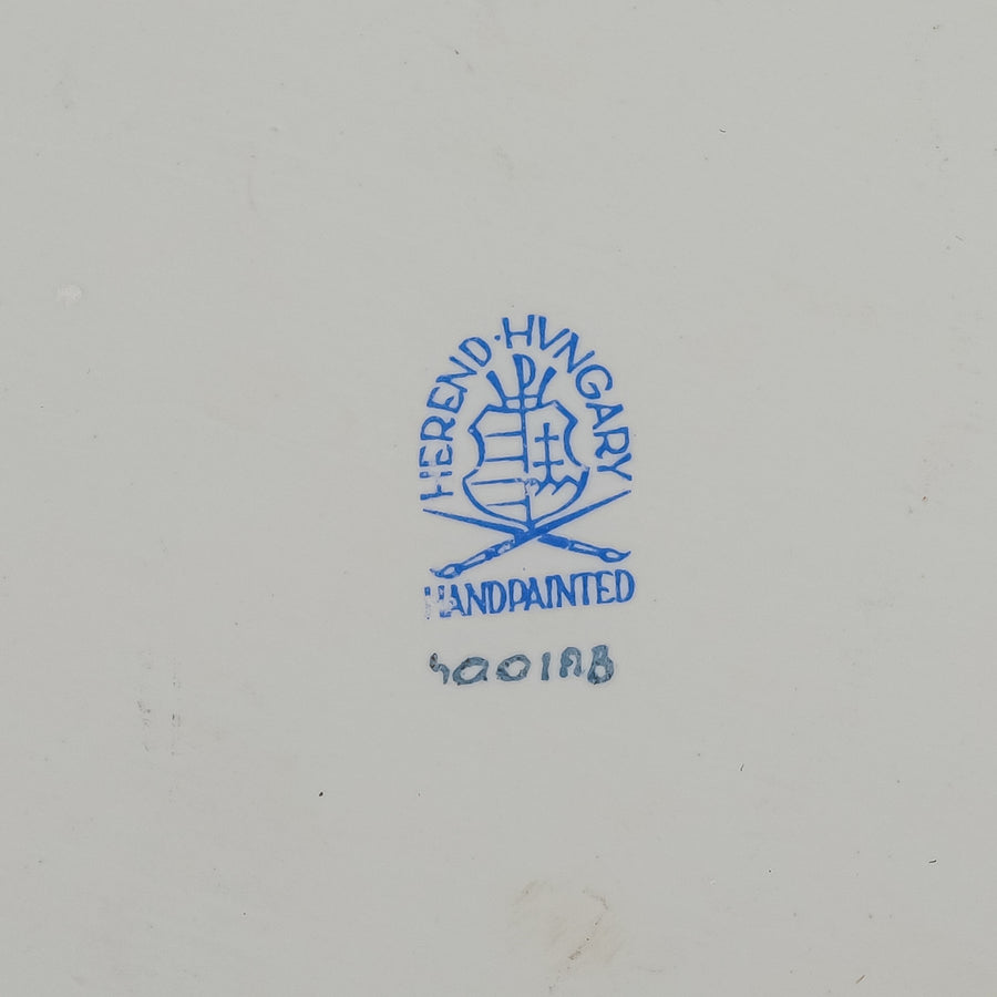 HEREND Chinese Bouquet Blue Ribbon Tray 400