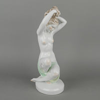 HEREND Figurine Nude Female Bathing 5706
