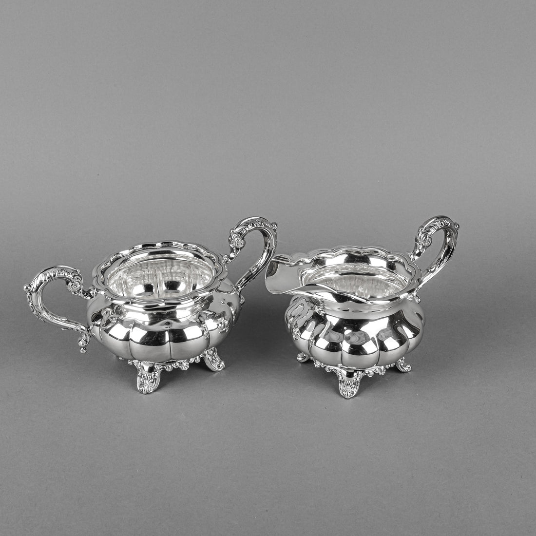 BIRKS Regency Plate Melon Silver Plate Tea & Coffee Service 4pcs