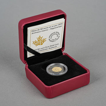 ROYAL CANADIAN MINT 2014 50 Cent Gold Coin - Sea Creatures: Seahorse