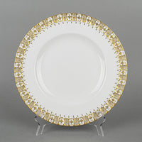ROYAL CROWN DERBY Heraldic Gold Dinner Plates Set of 3