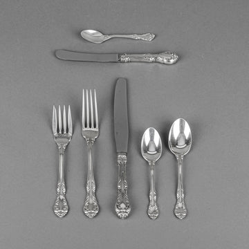 BIRKS Laurentian Sterling Luncheon Flatware 8 Place Settings Plus Extras