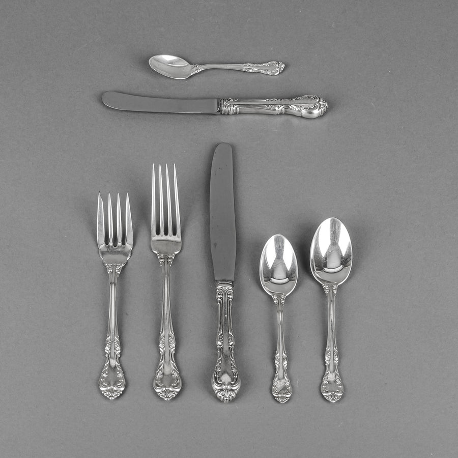 BIRKS Laurentian Sterling Luncheon Flatware 8 Place Settings Plus Extras