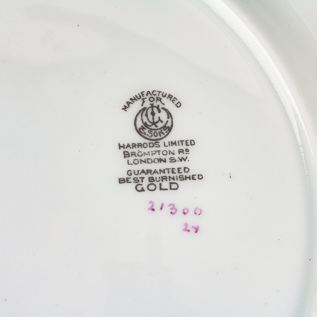 GEORGE JONES & SONS Crescent China 21300 Dessert Plates - Set of 4