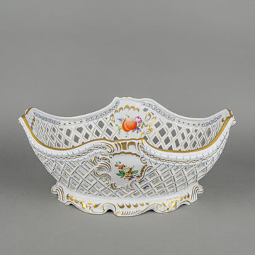 HEREND Fruits & Flowers Open Work Basket 7436