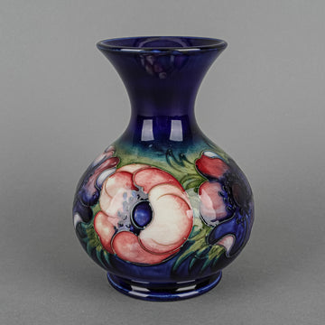 MOORCROFT Anemone Blue Ground Vase
