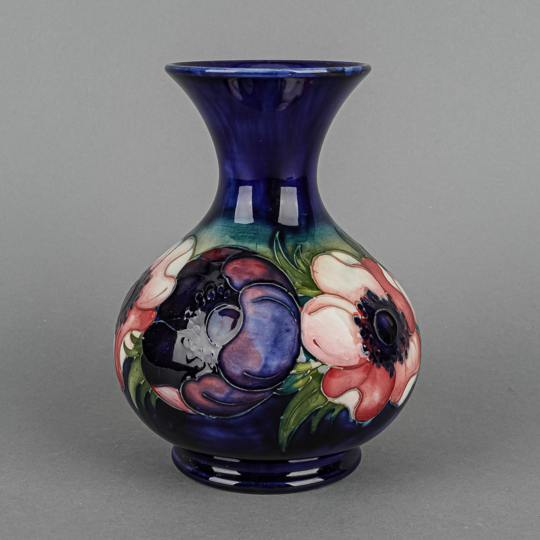 MOORCROFT Anemone Blue Ground Vase